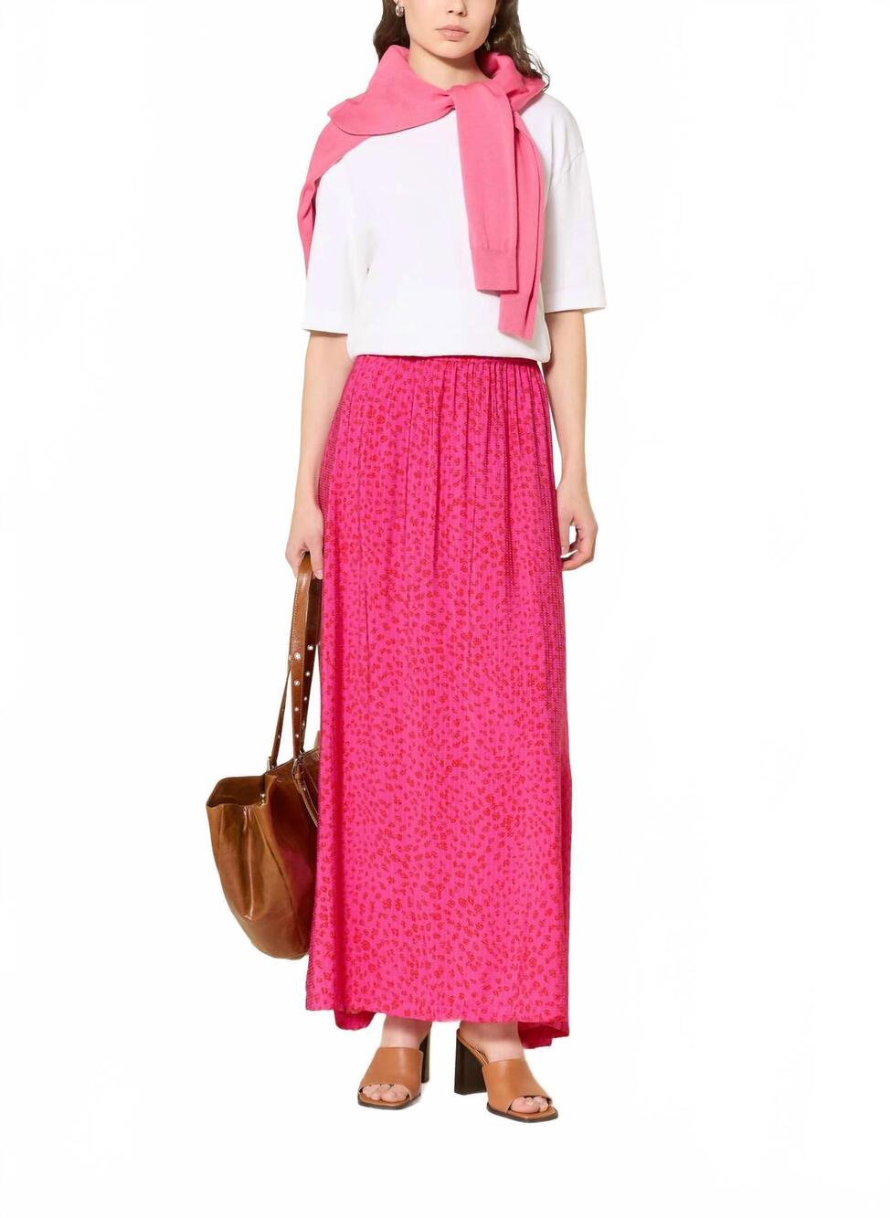 NEW ICHI macy maxi skirt in pink